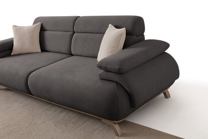 Atelier Del Sofa Bonjo Silver - Anthracite Sofá de 3 Plazas